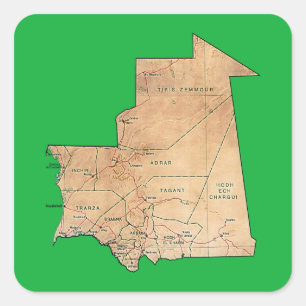 Autocolante de Mapa da Mauritânia