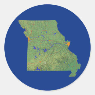 Autocolante de Mapa do Missouri