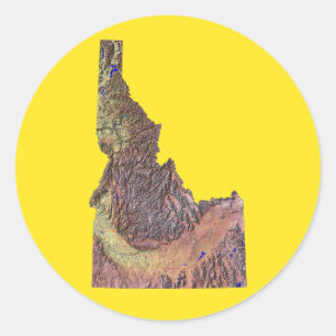 Autocolante de Mapa Idaho