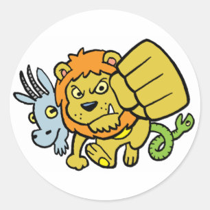 Autocolante de mascote Super Punch