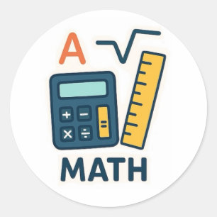 Autocolante de Matemática Minimalista - Calculador