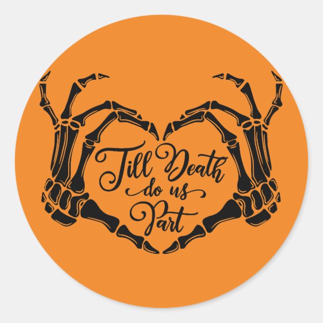 Autocolante de Morte do Coração de Esqueleto (Frente)