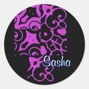 Autocolante de nome do Designer Sasha