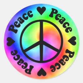 Autocolante de paz e amor