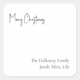 Autocolante de Presente da Família Quadrada de Scr