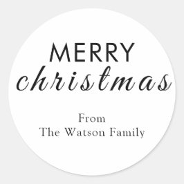 Autocolante de Script de Natal Moderno