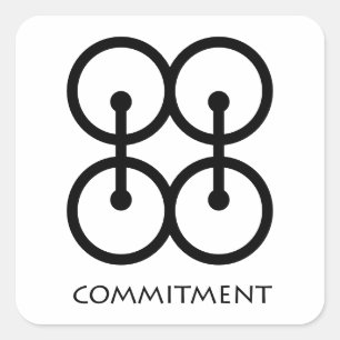 Autocolante de símbolos Adinkra (Me Ware Wo)