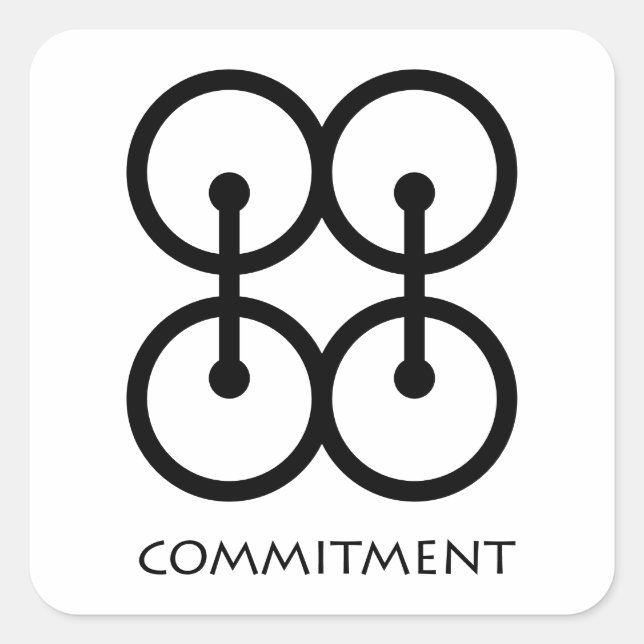Autocolante de símbolos Adinkra (Me Ware Wo) (Frente)