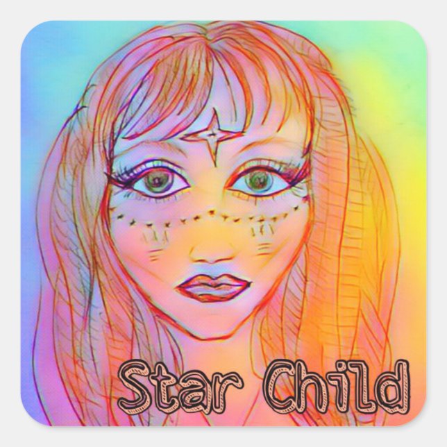 Autocolante de Star Child (Frente)