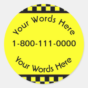 Autocolante de Taxi Personalizado