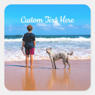 Autocolante de texto personalizado Seu Design - Me
