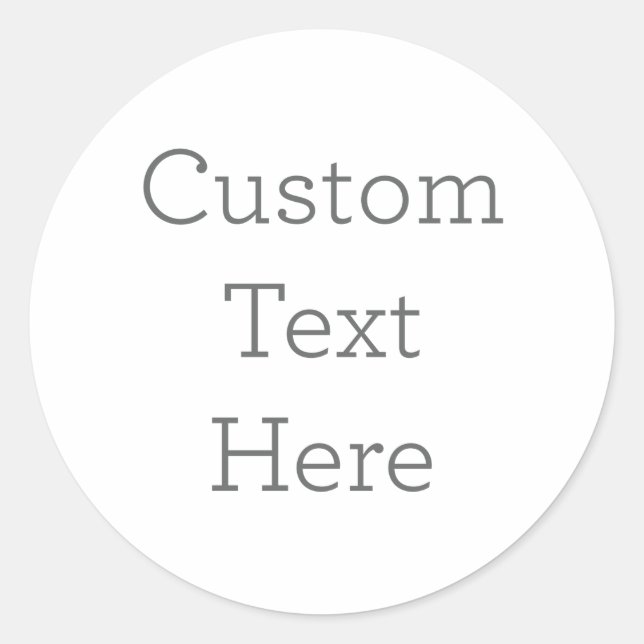 Autocolante de texto único (Frente)