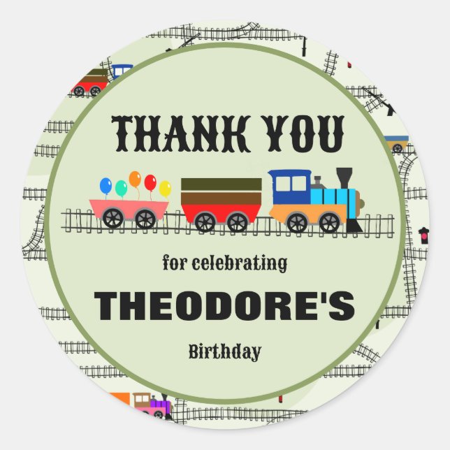 Autocolante de trens e trilhas para crianças ferro (Frente)