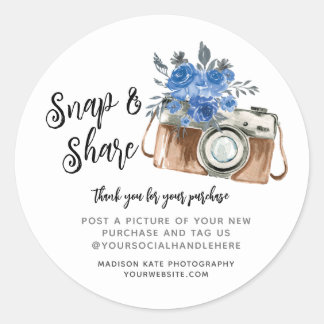 Autocolante de vendas da câmera Snap e Share