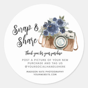 Autocolante de vendas da câmera Snap e Share