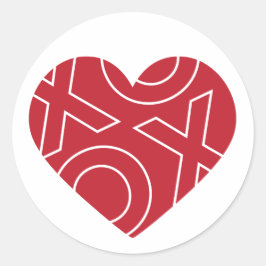 Autocolante do Coração Beijo Hugs