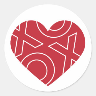 Autocolante do Coração Beijo Hugs