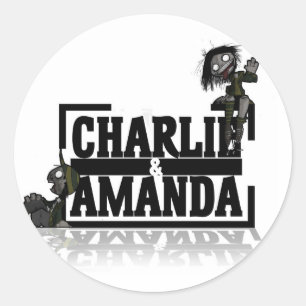 Autocolante do logotipo Charlie & Amanda Lrg