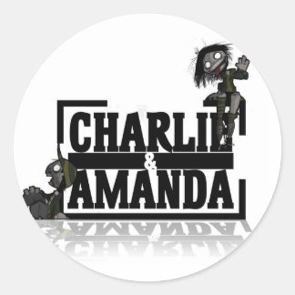Autocolante do logotipo Charlie & Amanda Lrg