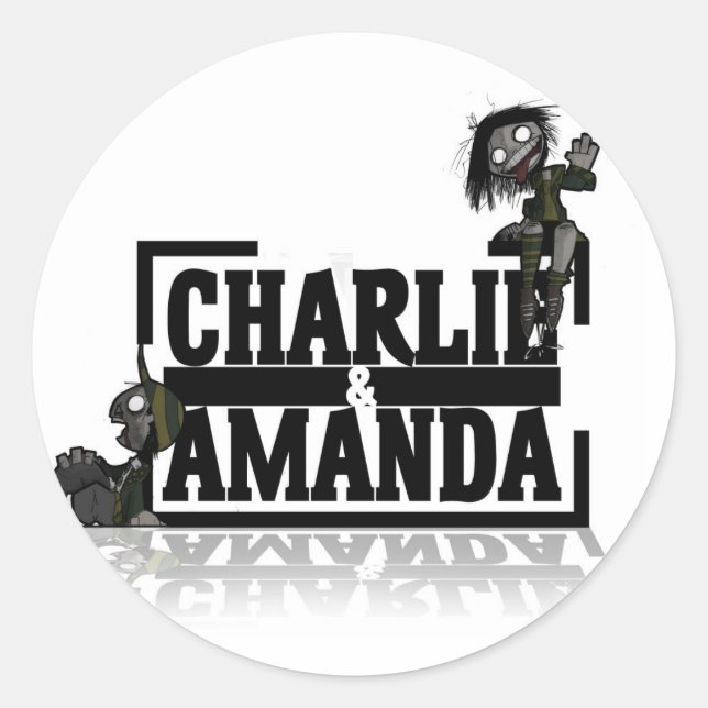 Autocolante do logotipo Charlie & Amanda Lrg (Frente)
