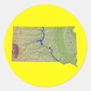 Autocolante do Mapa de Dakota do Sul
