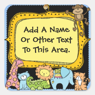 Autocolante Elefante Giraffe de Animais de Zoo Per