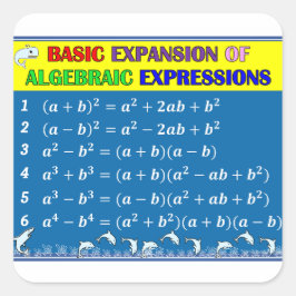 Autocolante em sala de aula de álgebra - Oceano Az