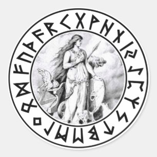 autocolante Freya Rune Shield