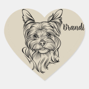 Autocolante Heartístico Shih Tzu Personalizado Com