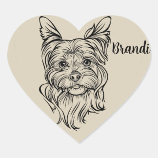 Autocolante Heartístico Shih Tzu Personalizado Com