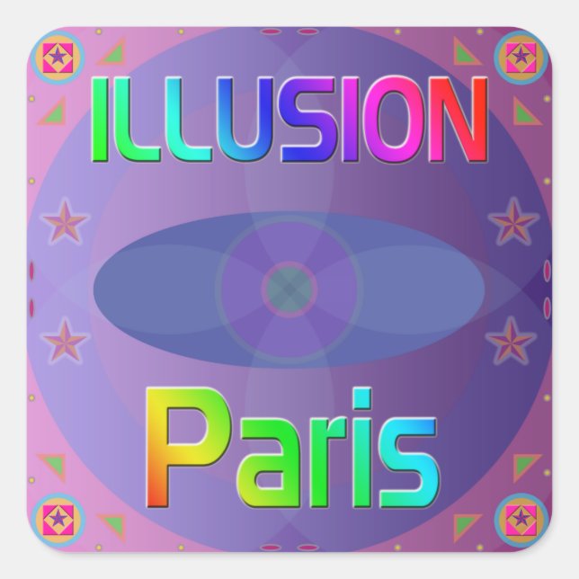 Autocolante "ILLUSION Paris" (Frente)