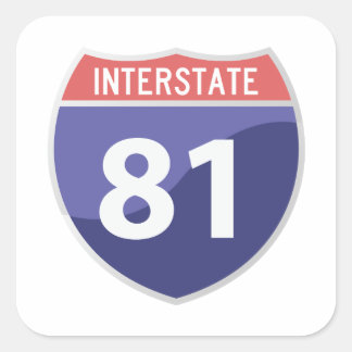 Autocolante Interstate 81 (I-81) Road Trip Viagem