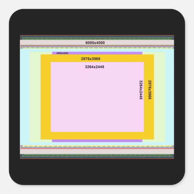 Autocolante L Quadrado de Foto (Frente)