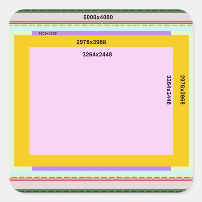 Autocolante L Quadrado de Foto (Frente)