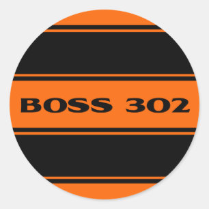 Autocolante Laranja Black Race Stripes Boss 302