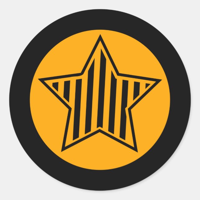 Autocolante laranja e Estrela Negra (Frente)