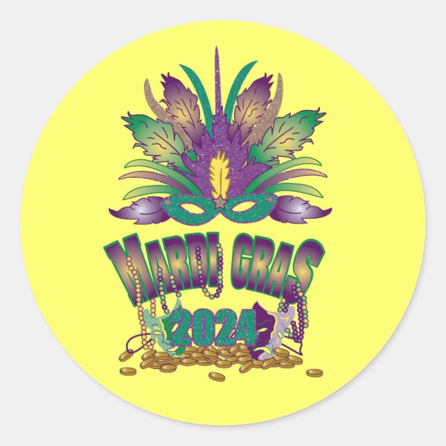 Autocolante Mardi Gras 2024 (Frente)
