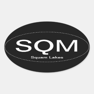 Autocolante no vidro traseiro do Oval de SQM