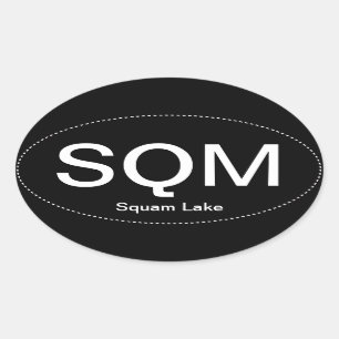 Autocolante no vidro traseiro do Oval de SQM