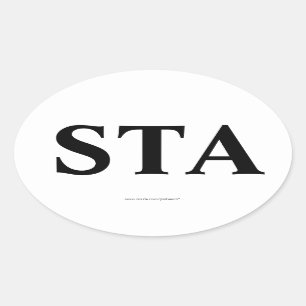 Autocolante no vidro traseiro do Oval de "STA" St