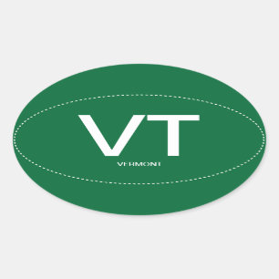 Autocolante no vidro traseiro do Oval de Vermont