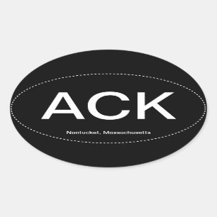Autocolante no vidro traseiro do Oval do ACK