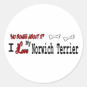 Autocolante Norwich Terrier (I Love)