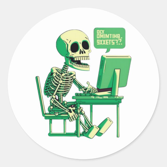 Autocolante para programadores e desenvolvedores (Frente)