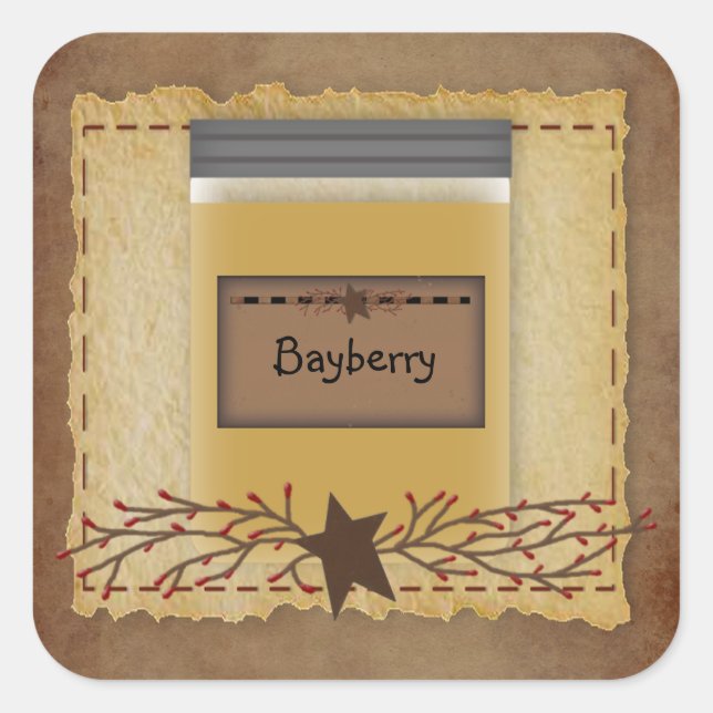 Autocolante Personalizado da Vela do Jar (Frente)