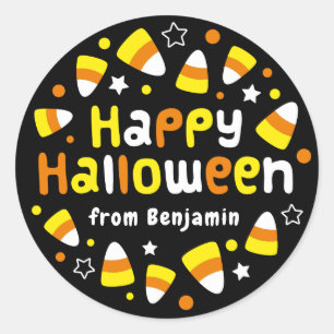 Autocolante personalizado de Halloween Candy Corn 
