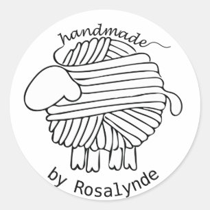 Autocolante personalizado de ovelhas de Yarn