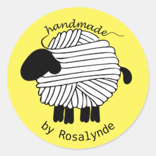 Autocolante personalizado de ovelhas de Yarn
