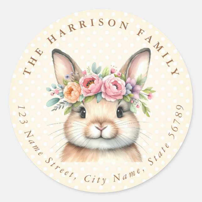 Autocolante Personalizado De Páscoa (Frente)