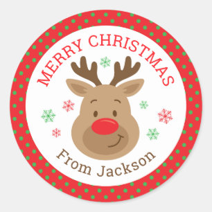 Autocolante personalizado de Reinado de Natal